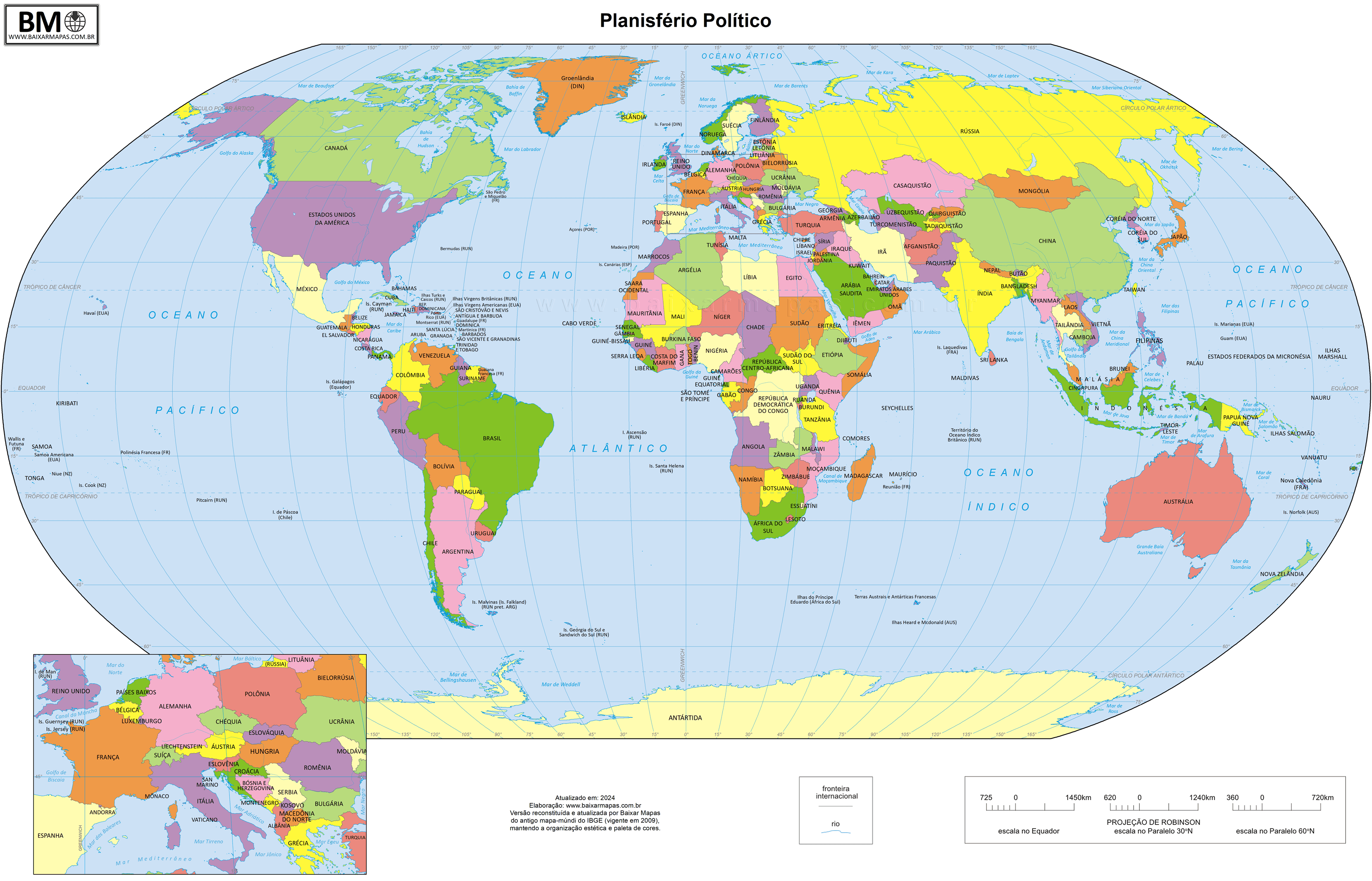 Mapa Mundi Político (IBGE)